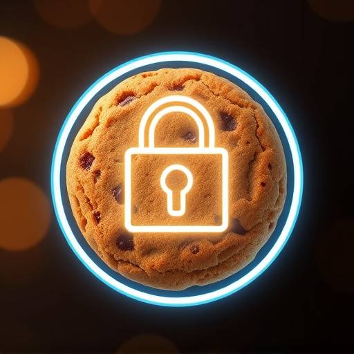 Icon of a cookie representing digital data storage