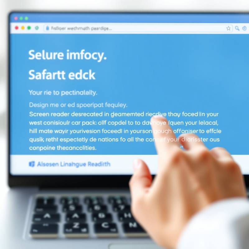 Image of a screen reader interface, displaying website content in a format accessible to visually impaired users.