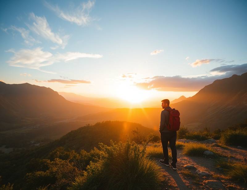 Screenshot of 'Adventure Travel Co.' social media campaign post on Instagram, featuring stunning landscape photography and adventurous travel tips.
