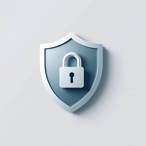 Security icon depicting a shield and padlock, symbolizing data protection.
